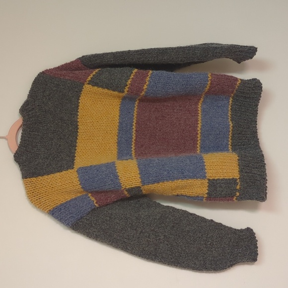 Custom Patchwork Fisherman Style Knit Crewneck Size Medium/Large - Picture 17 of 17